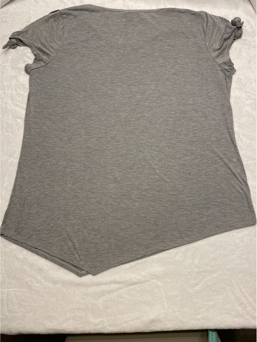 New Directions Weekend Patriotic Top Womens Size XL Gray USA Tee Shirt "Eagle - Picture 2 of 5
